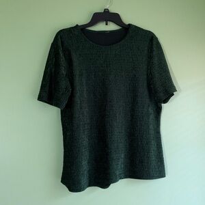 Dark Green Velvet Women's Top